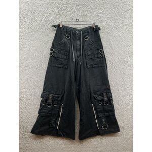 Tripp NYC Black Pants XS Goth Emo Bondage Zipper Baggy Rave Grunge Punk Y2K JNCO